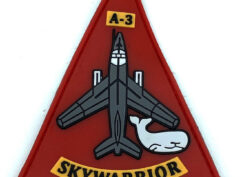 A-3 Skywarrior Red Triangle PVC Patch, 4 inch, Hook and Loop