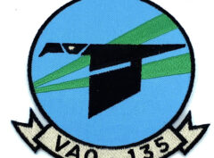 VAQ-135 Black Ravens Squadron Patch, 4 inches, Hook and Loop