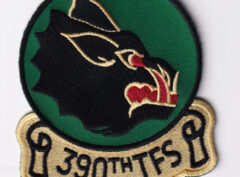 390th Tactical Fighter Squadron Blue Boar (1972-82), 4 inch Patch, Hook and Loop