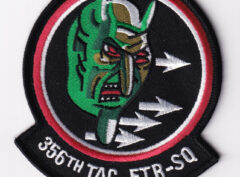 356th Tactical Fighter Squadron Green Demons, 4 inch Patch, Hook and Loop