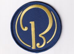Beechcraft Blue and Gold Logo Shoulder Patch, 3.5 inch, Embroidered, Hook and Loop