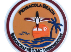 Beechcraft® T-34 Turbomentor Pensacola Beach, 3.5 inch with Hook and Loop, PVC Shoulder Patch