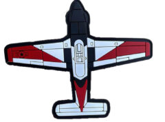 Beechcraft T-34 Silhouette Patch, 5 inch with Hook and Loop, PVC